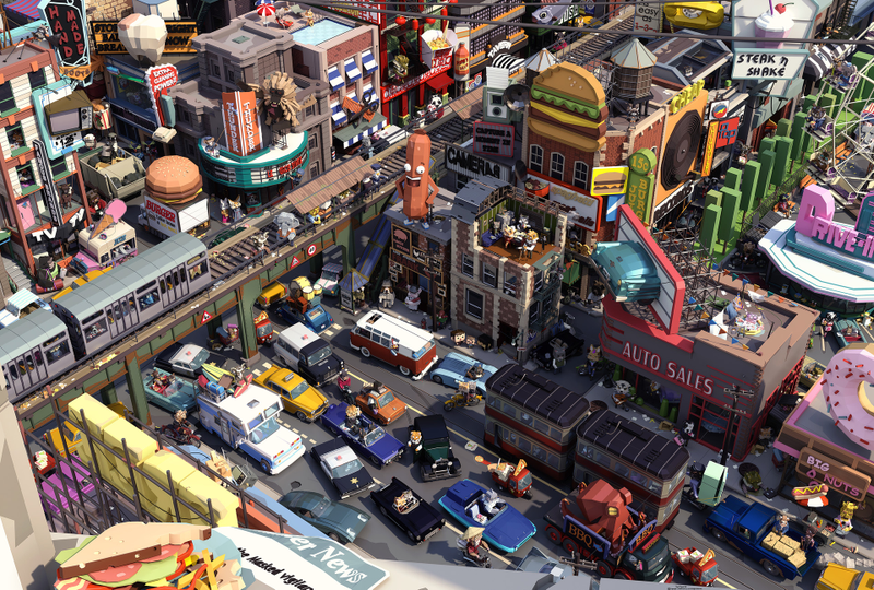 Illustration for article titled There's A Whole World Living In This Low-Poly Art